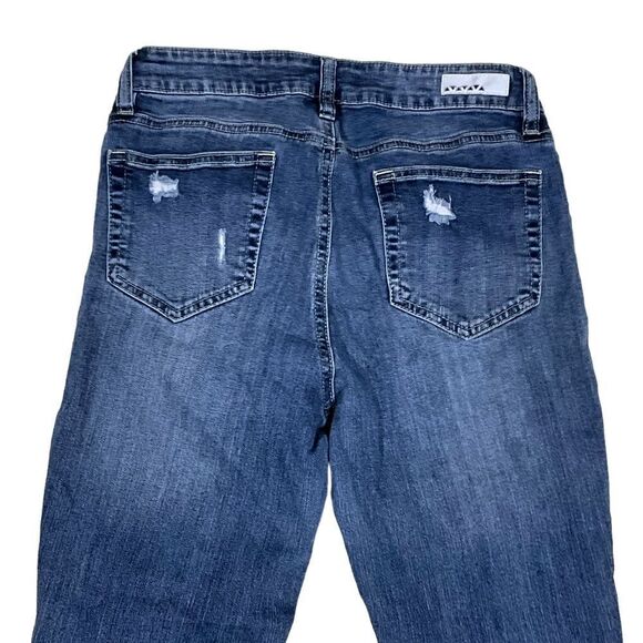 DOLLHOUSE Destroyed Distressed Ankle Skinny Jeans Size 9 (Juniors) - Picture 7 of 13